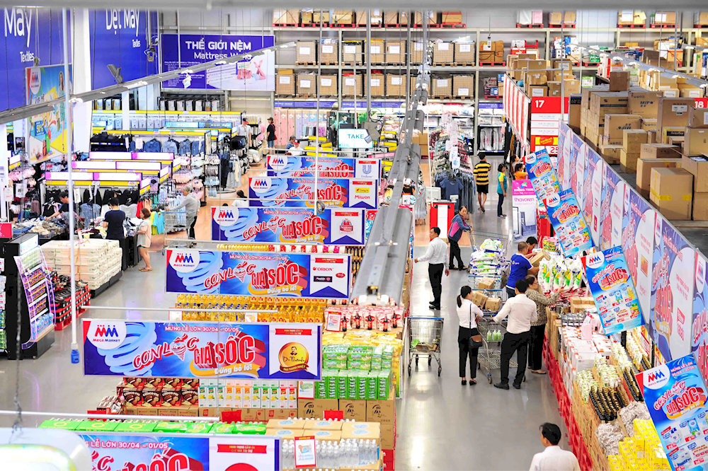 This supermarket offers a wide range of goods in large quantities, catering to both retail and wholesale needs