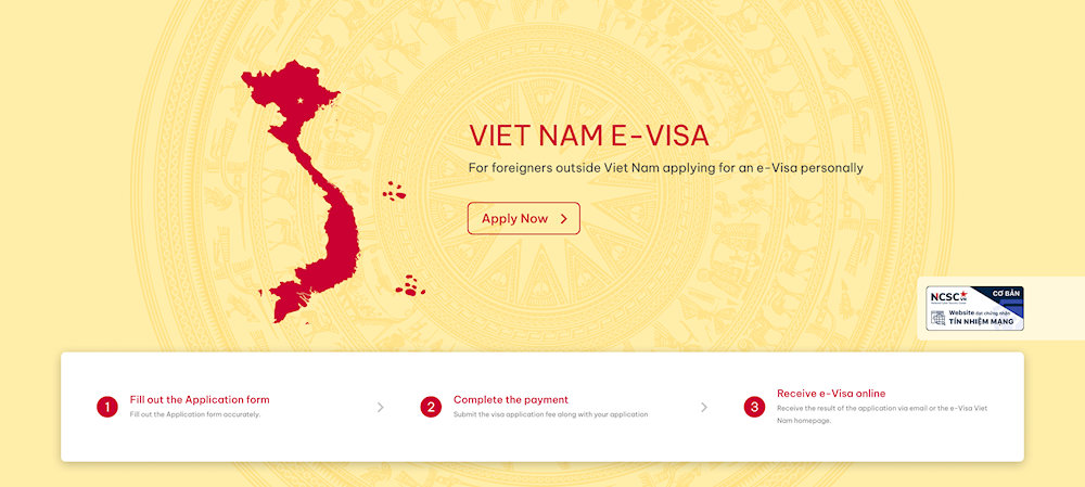 The official website to obtain e-visa to Vietnam is evisa.gov.vn