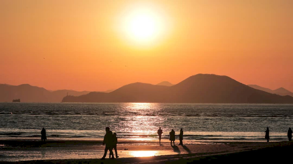 Check-in biển Haeundae lúc bình minh