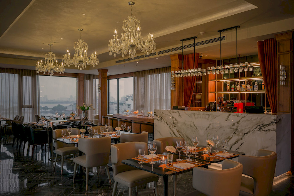 November Restaurant's intimate rooftop setting provides the perfect backdrop for fine dining with city views