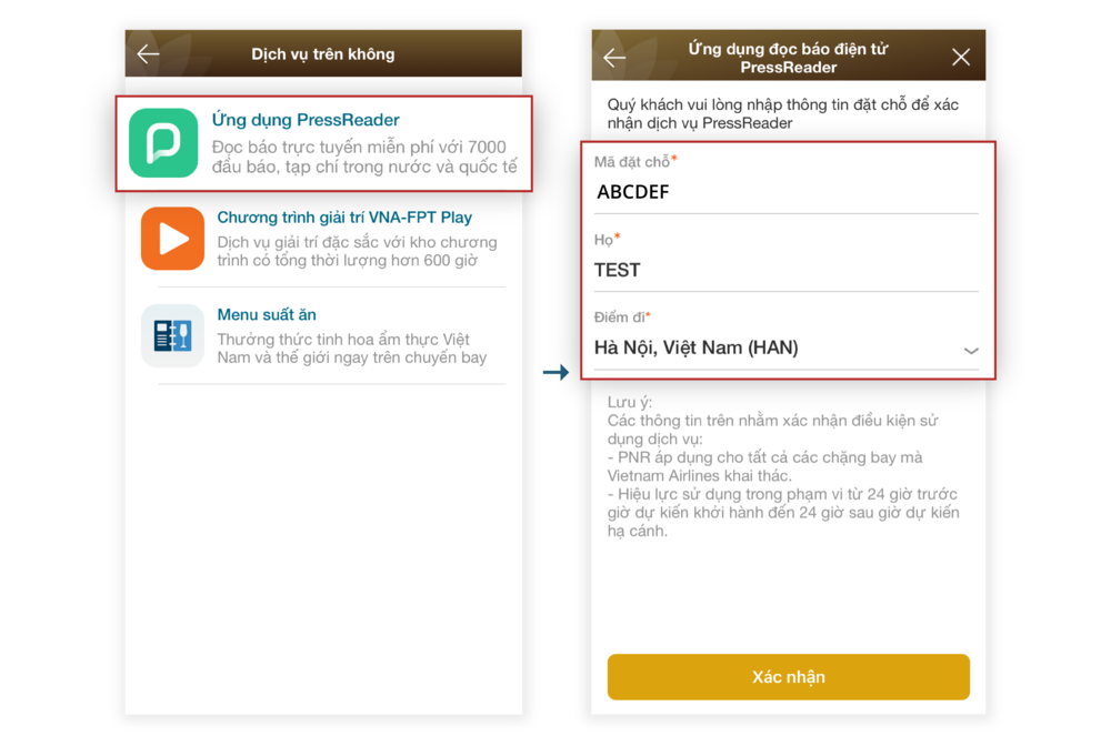 Press Reader app 2.