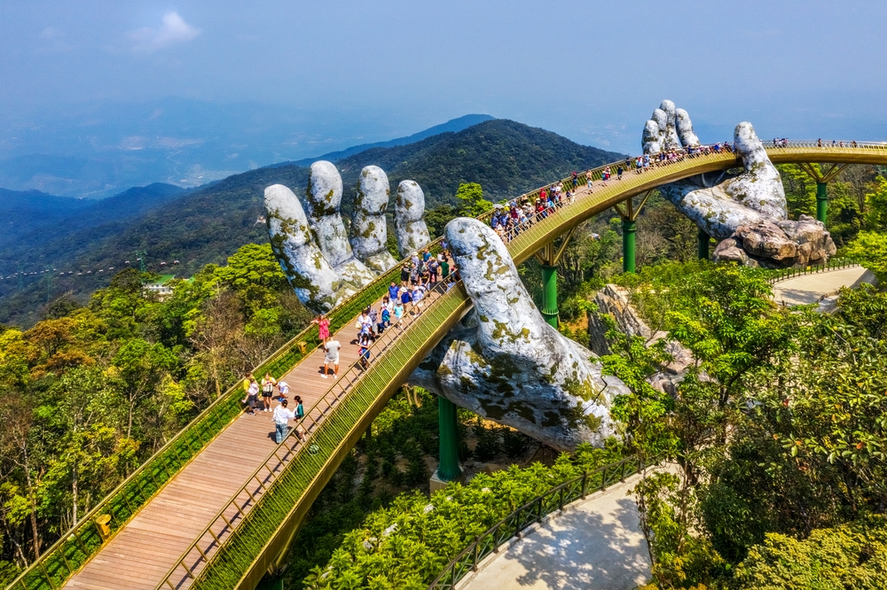 Golden bridge at peak season